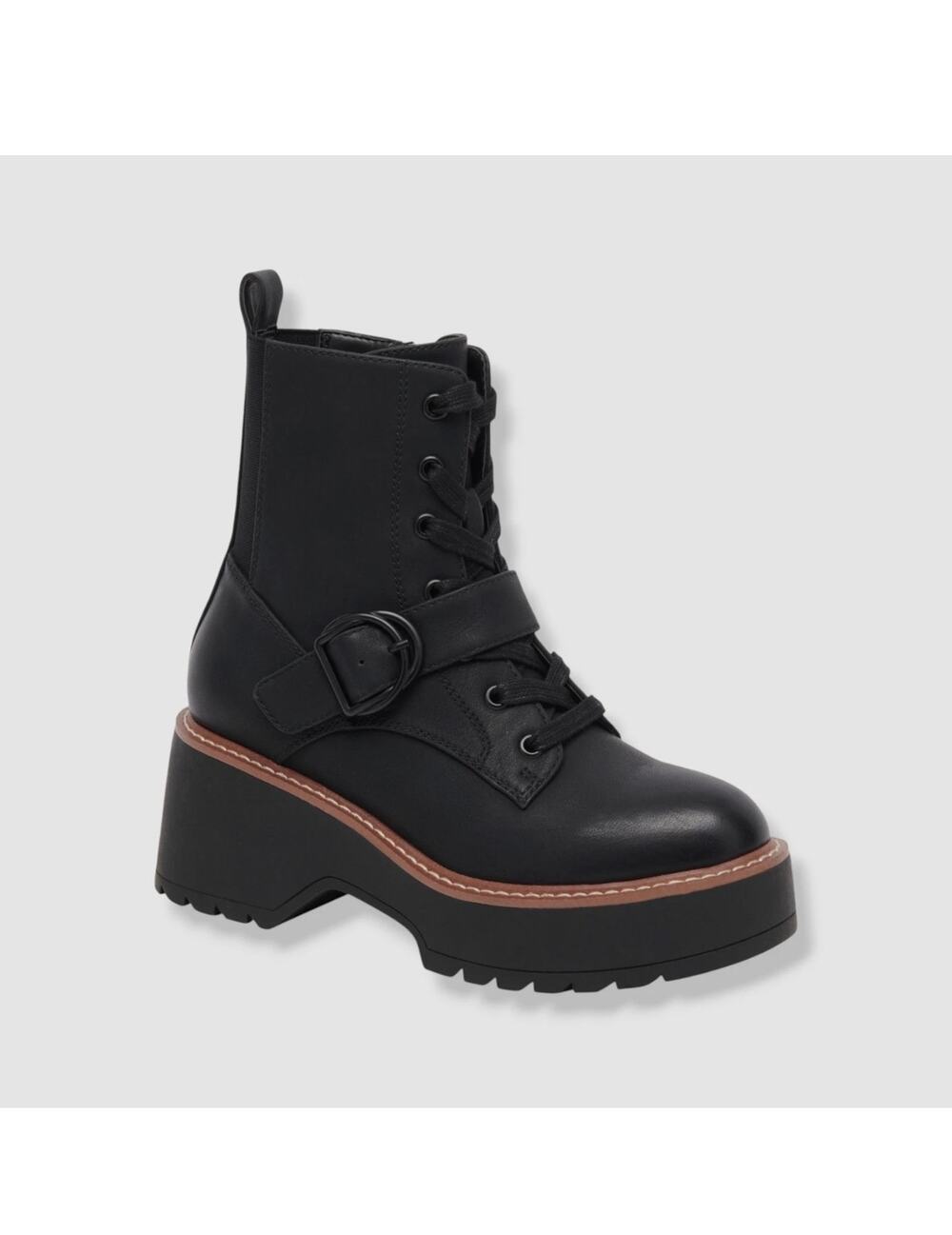 Aqua College Women's Gecko Lace-Up Buckled Booties Shoes Size 10 NEW # Box 732